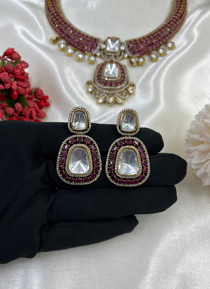 Ishwari Moissanite Victorian Necklace