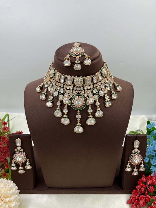 Meher Choker Moissanite Kundan Necklace