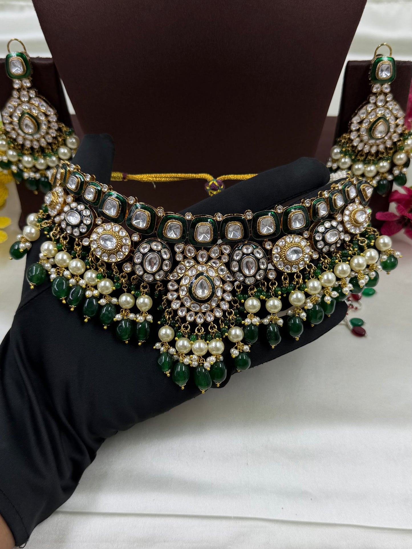 Seema Polki Kundan Choker Necklace Set