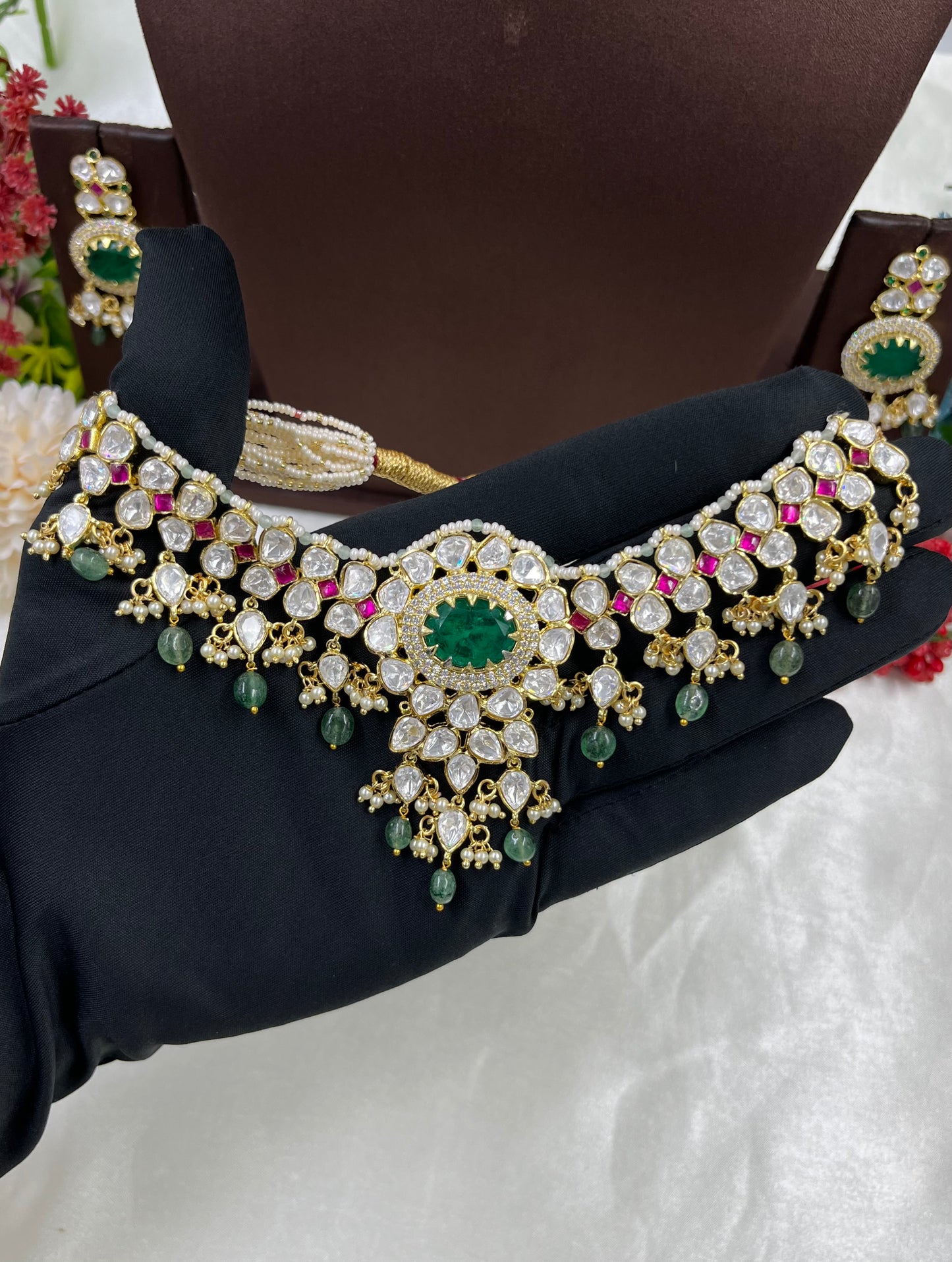 Khushi Premium Polki Kundan Necklace