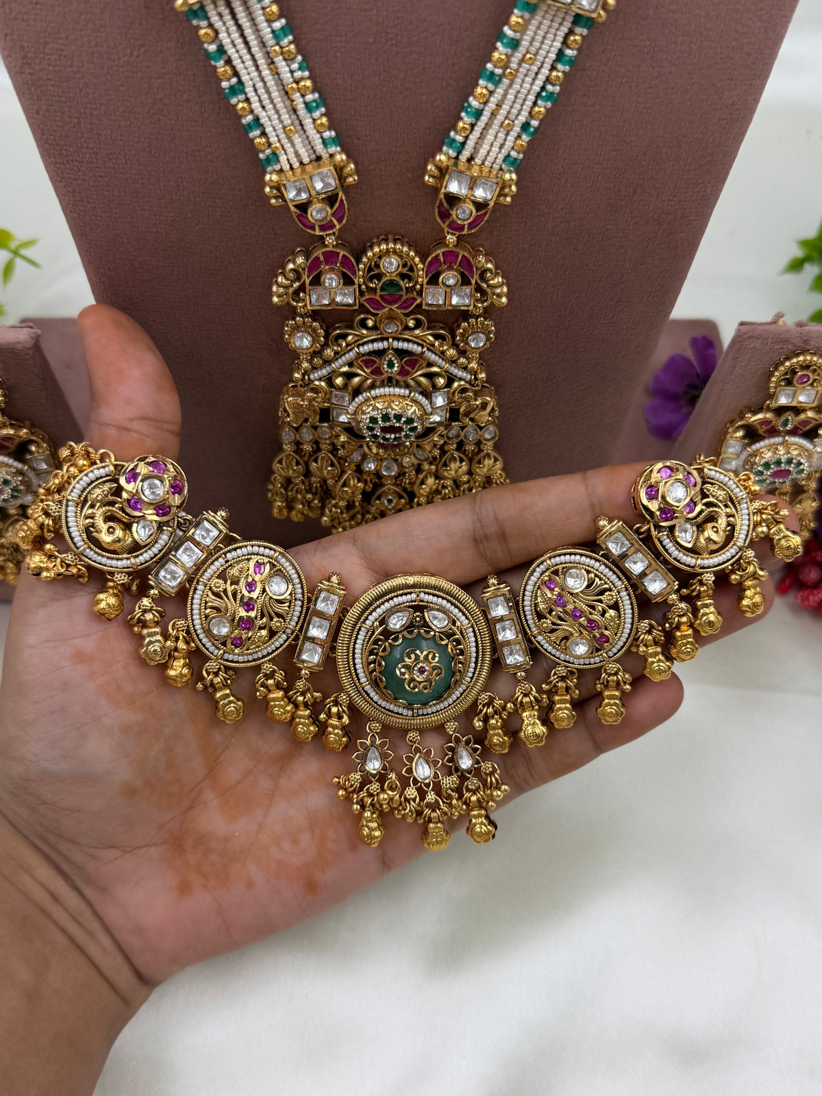 Aparna Heritage Chorski Combo Necklace Set