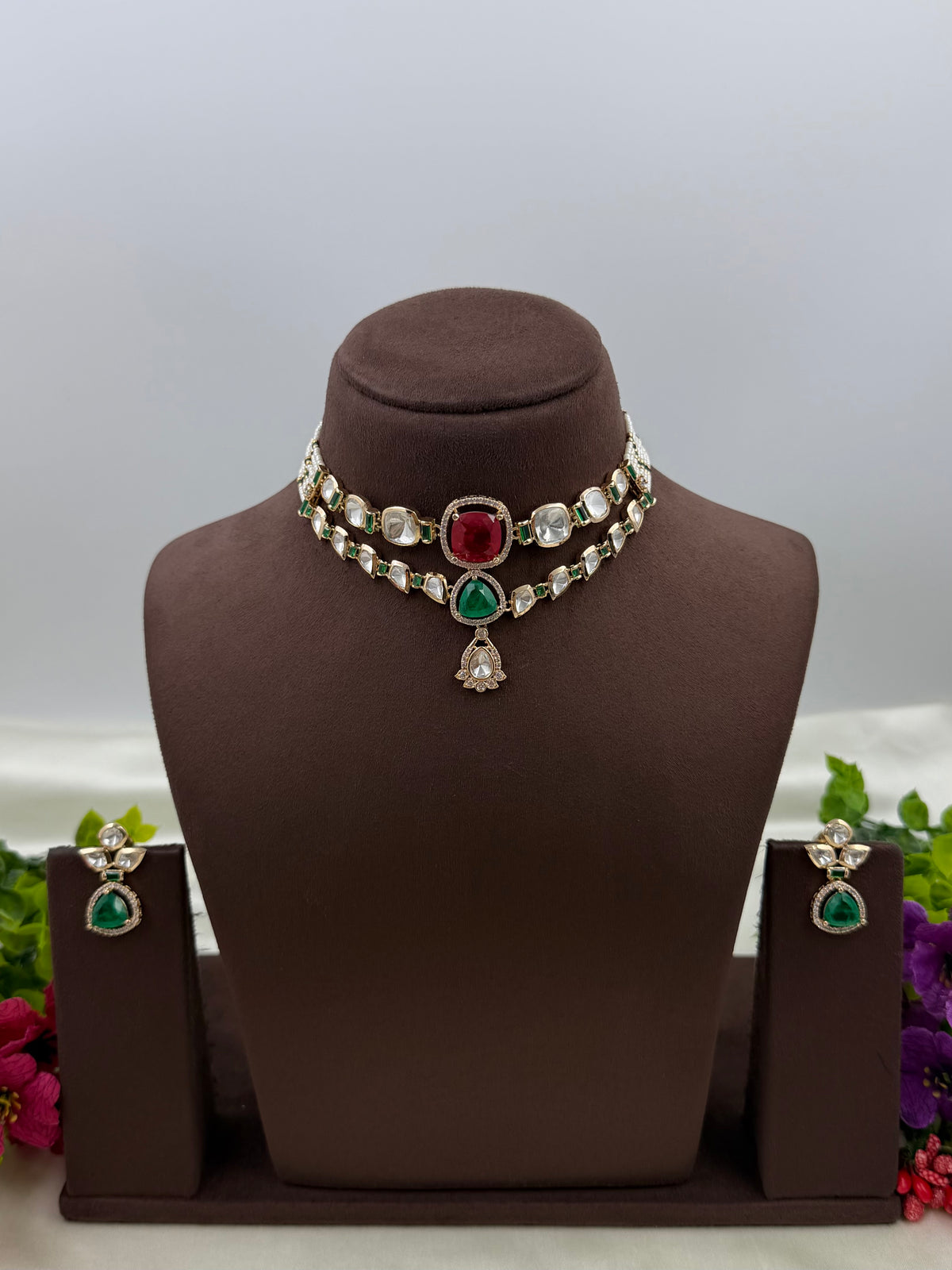 Kritika Moissanite Choker Necklace Set