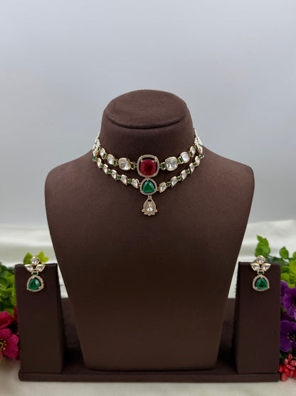 Kritika Moissanite Choker Necklace Set