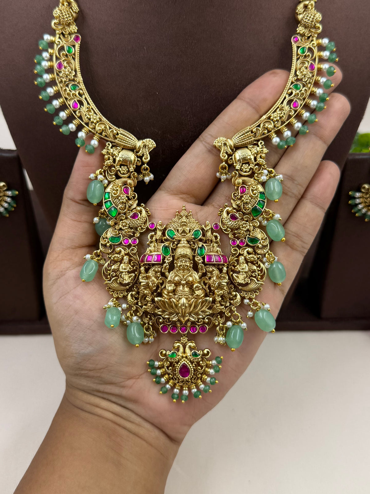 Gunjan South Traditional Temple Necklace Set