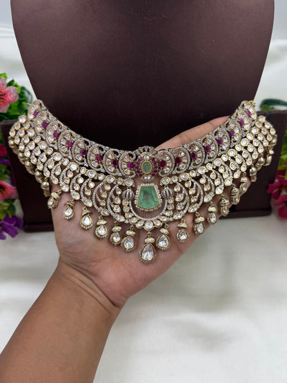Snehal Maharani Victorian Choker Necklace Set