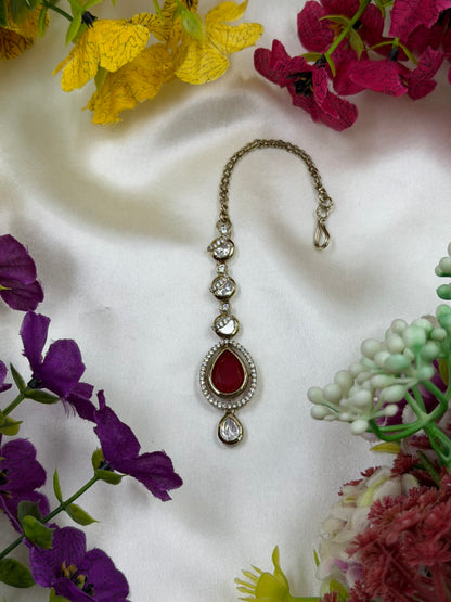 Priya Victorian Moissanite Mang Tika