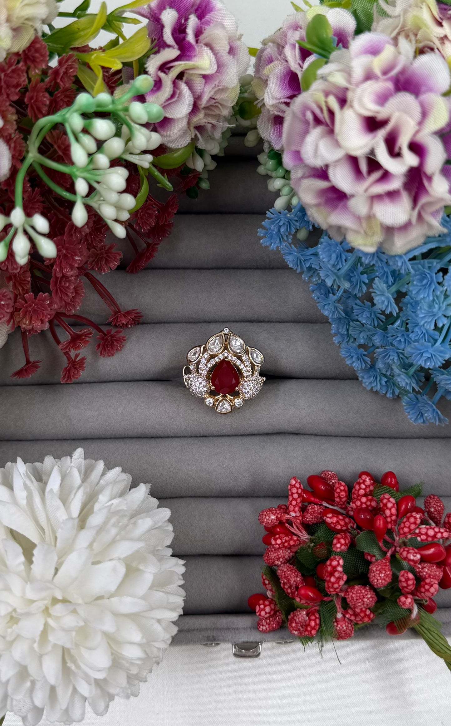 Disha Moissanite Ring (Adjustable)