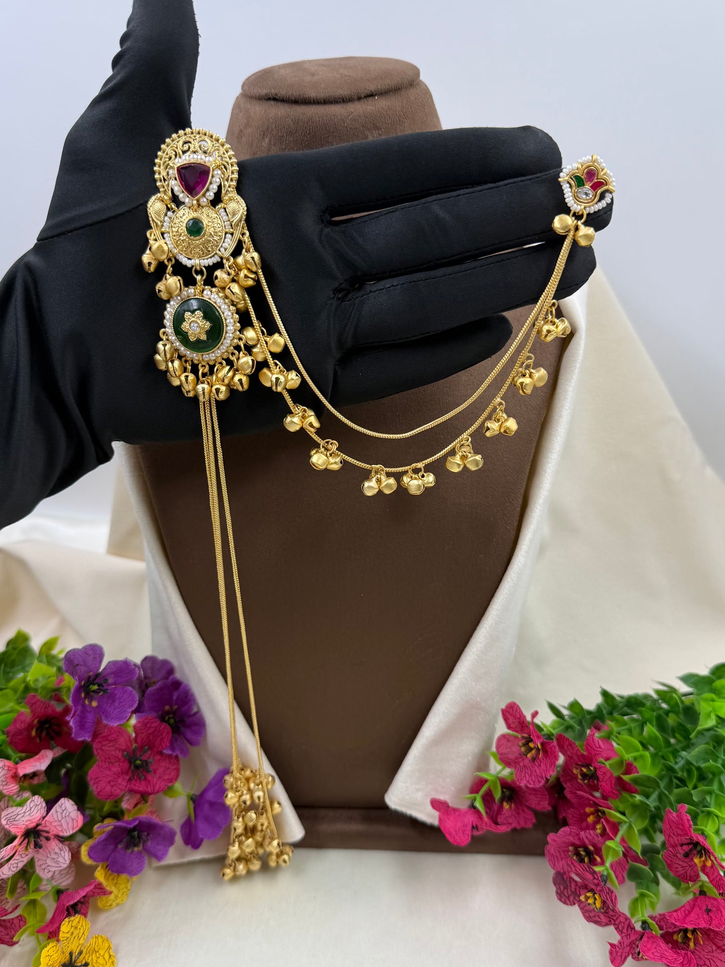 Sariya Kashmiri Earing With Earchain