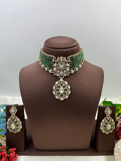 Veena Moissanite Choker Necklace