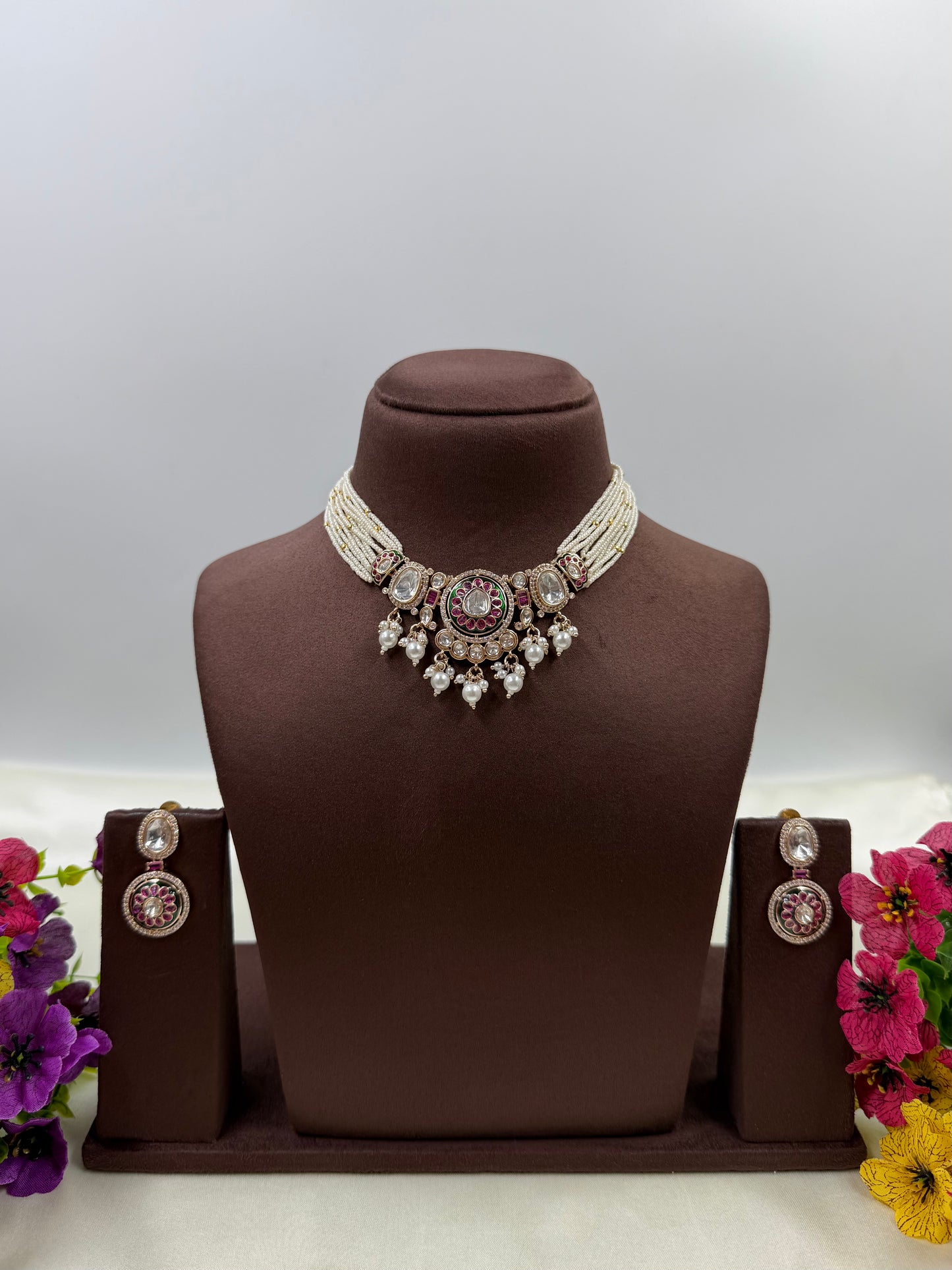 Saina Moissanite Choker Necklace