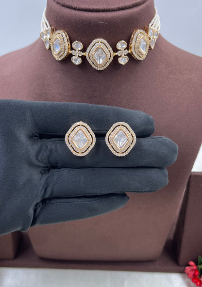 Raina Moissanite Choker Necklace