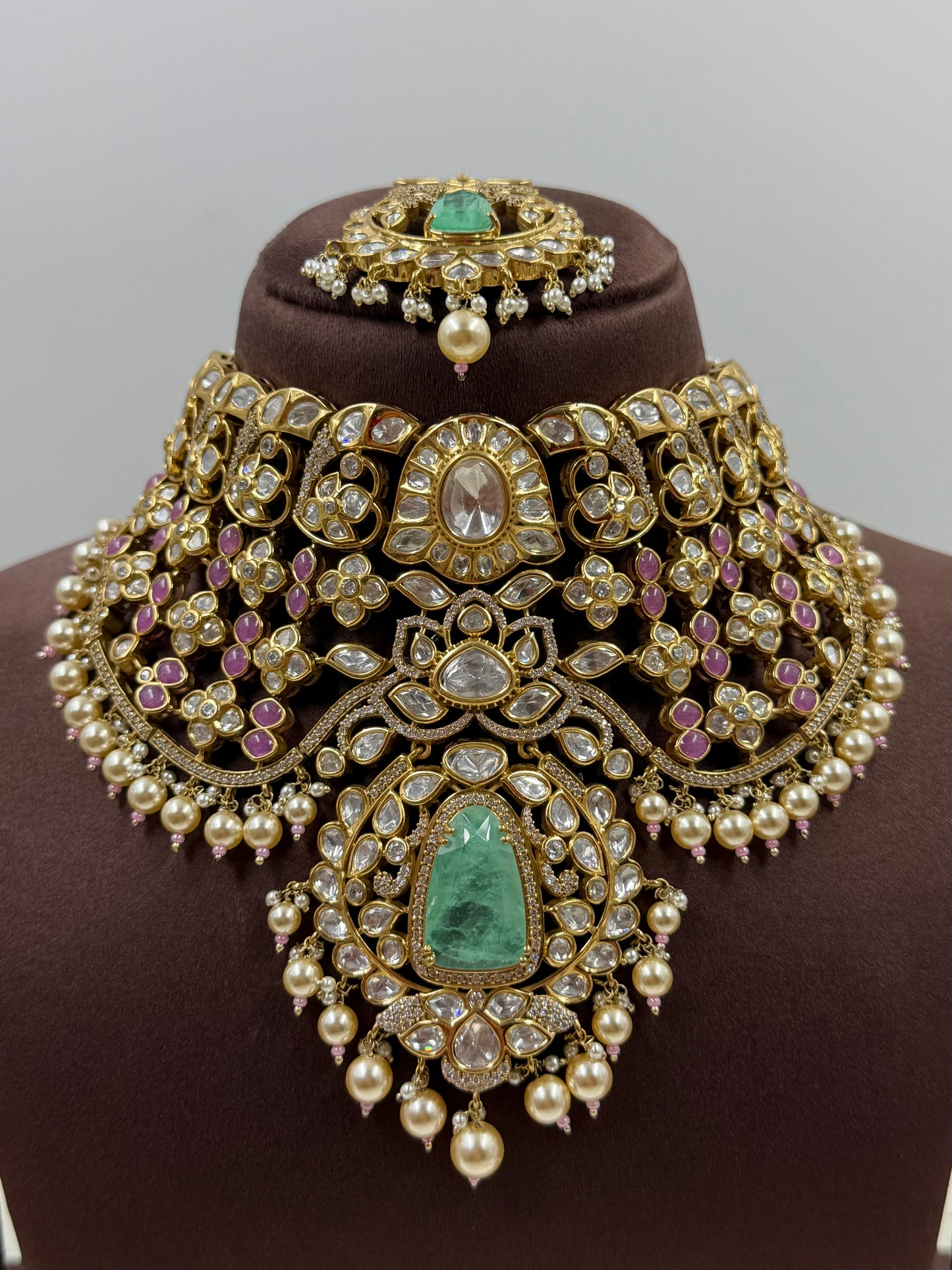 Ruhani Moissanite Choker Bridal Set