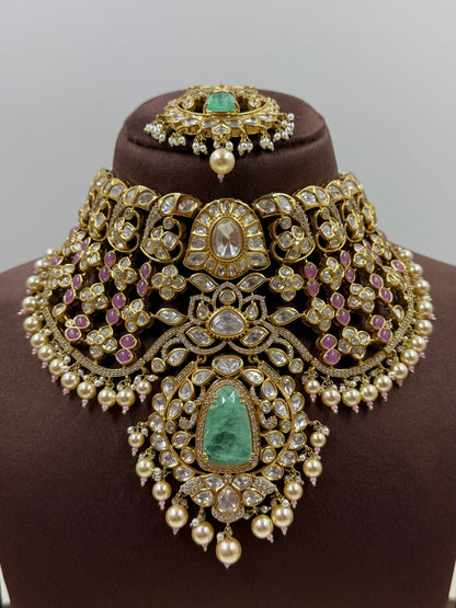 Ruhani Moissanite Choker Bridal Set