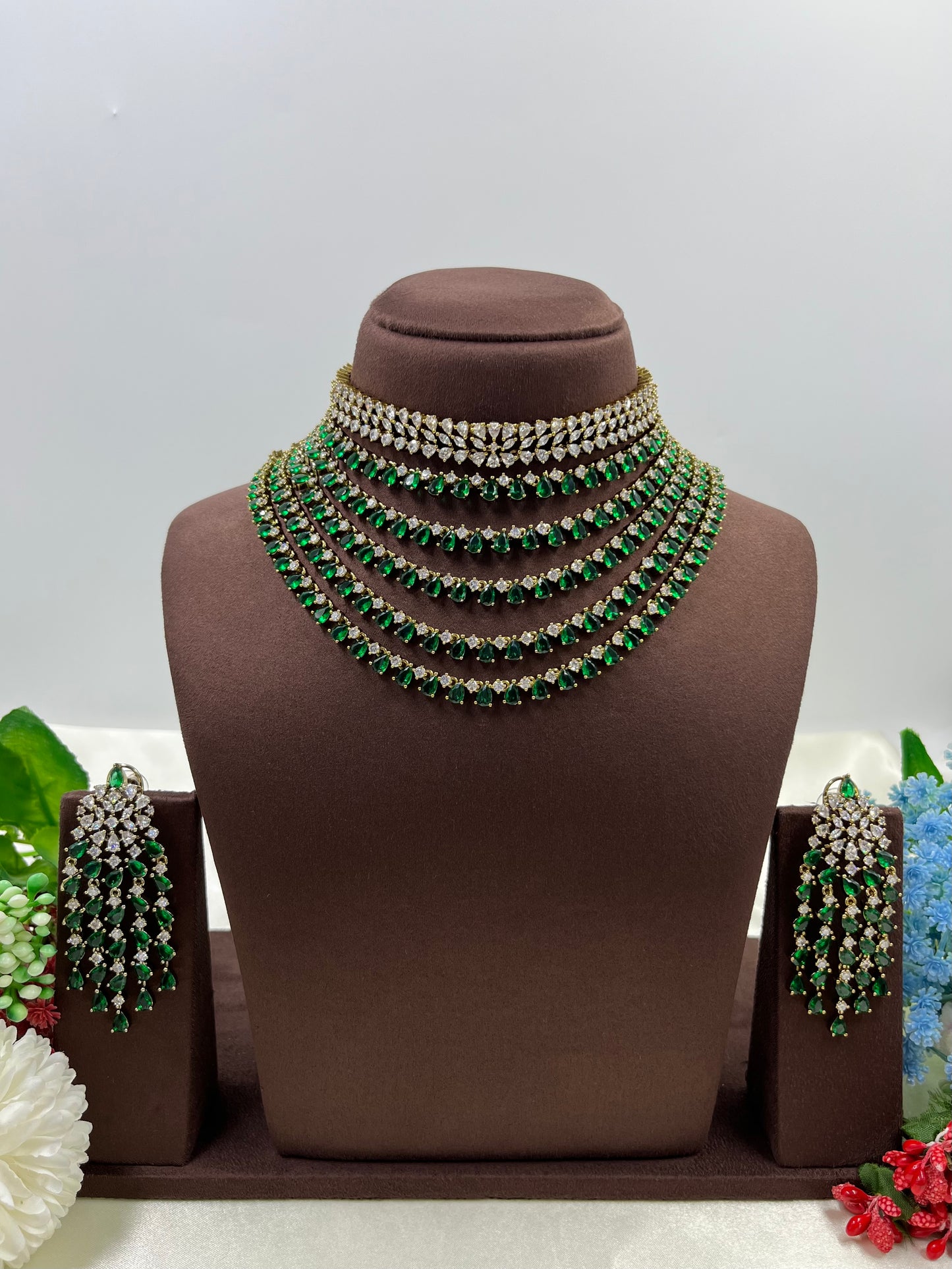 Suhani Victorian American Dimond Premium Necklace