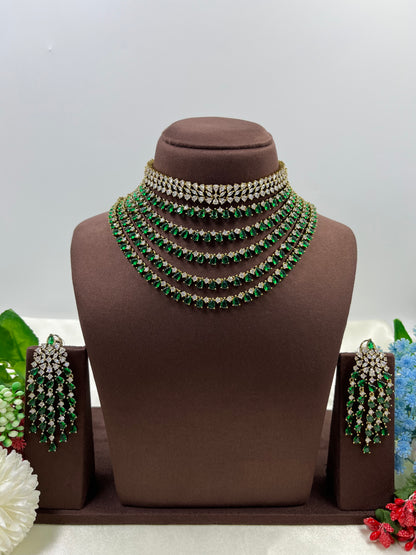 Suhani Victorian American Dimond Premium Necklace