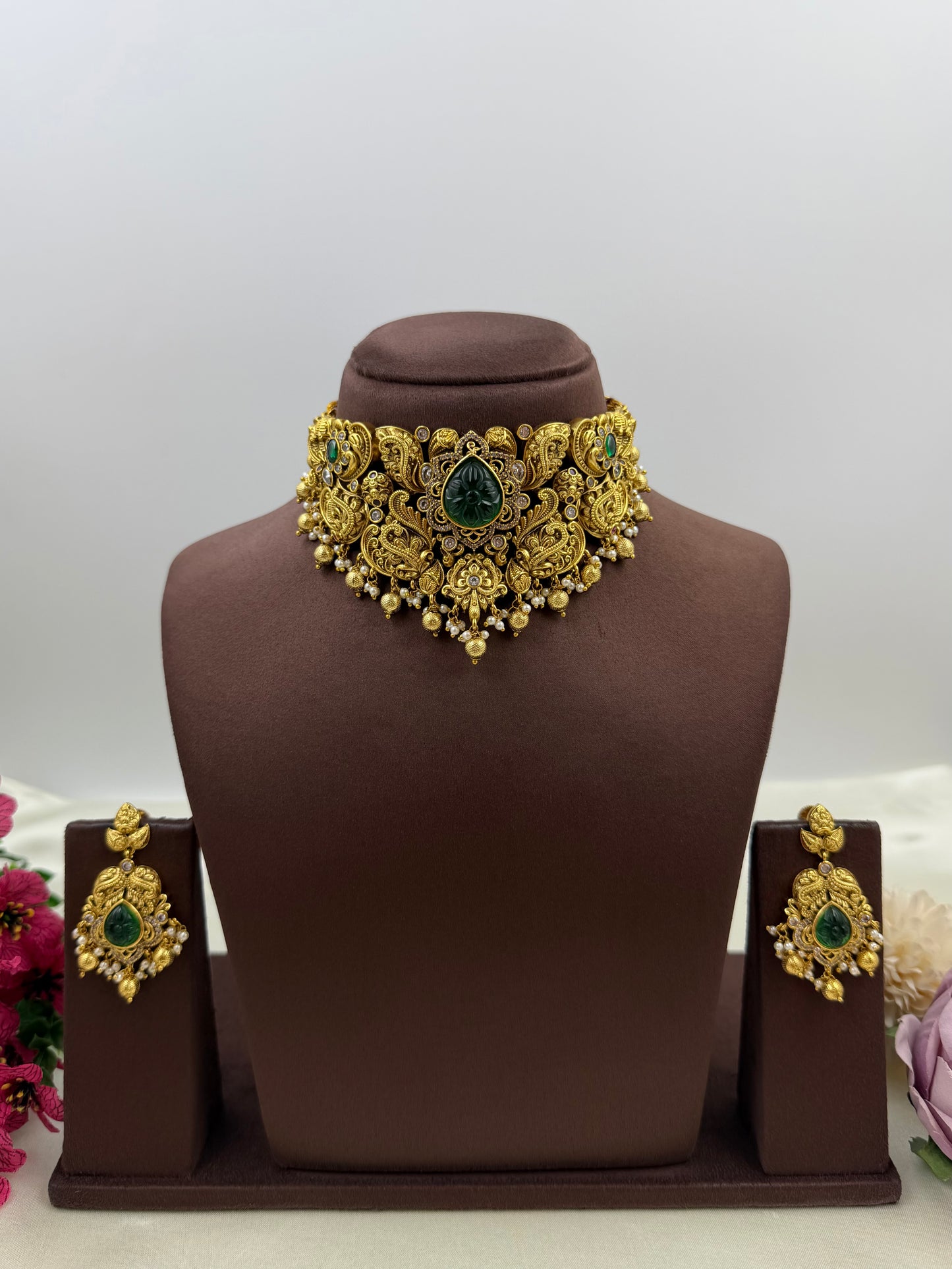 Deepali Traditional Temple Choker Set