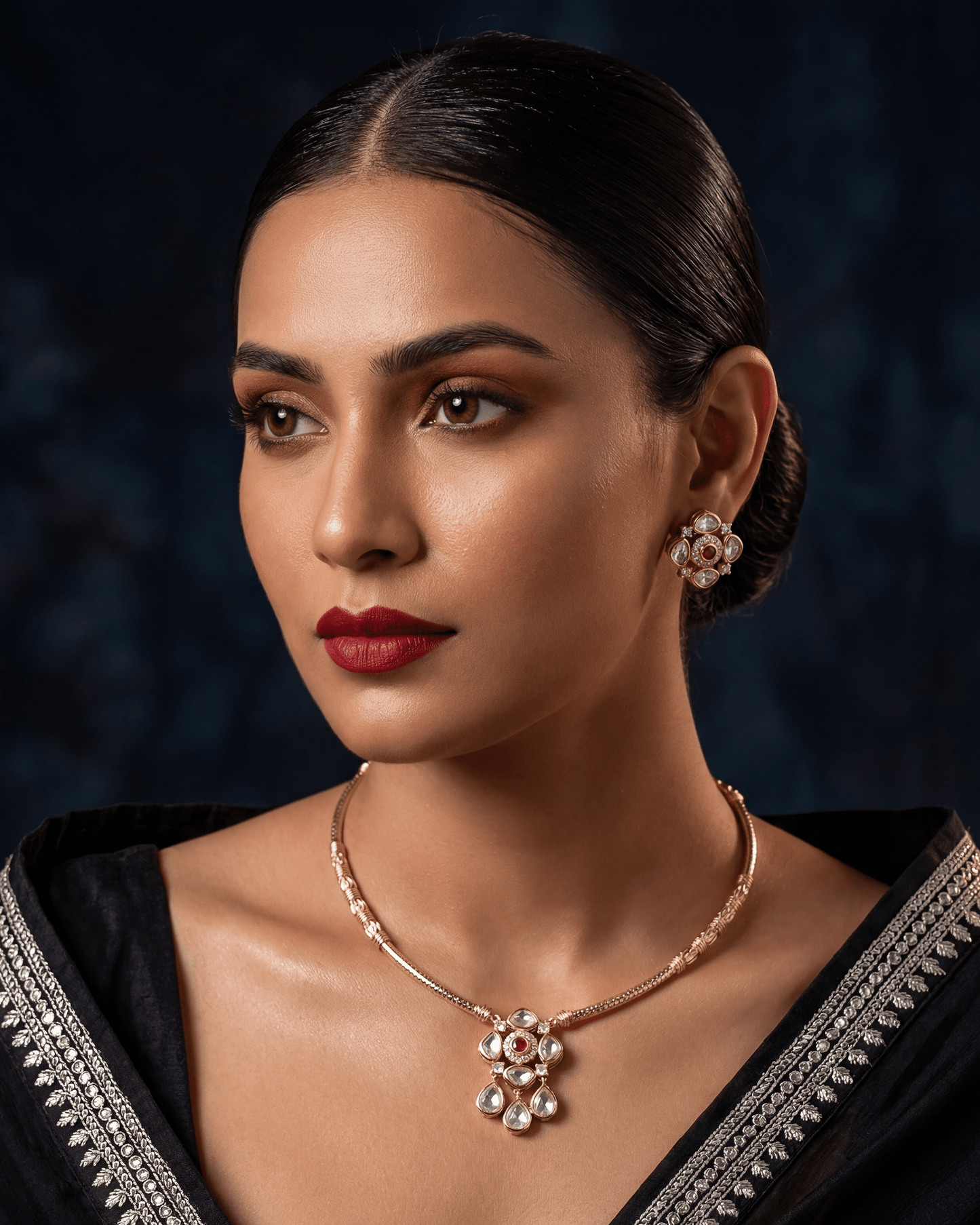 Maira Moissanite Hasli Necklace
