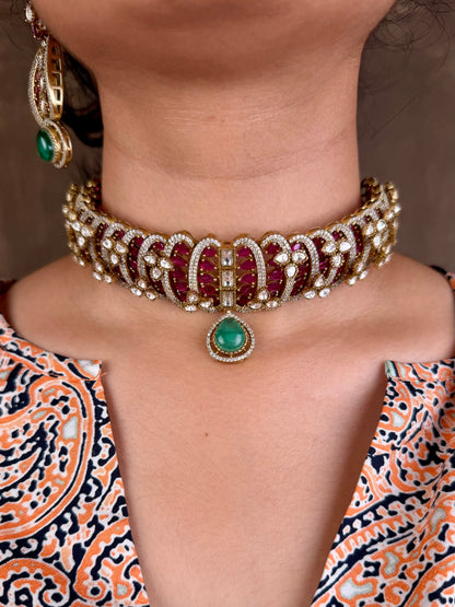 Rutzz Jaipuri Kundan Necklace Set