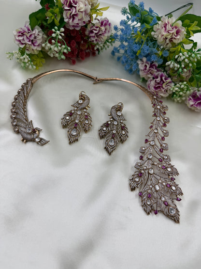 Ayushi Jaipuri Kundan Hasli Set