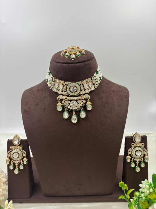 Zareen Jadau Moissanite Kundan Necklace