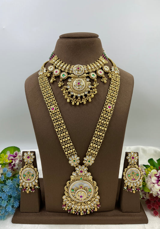 Indira Premium Chorski Heritage Combo Necklace