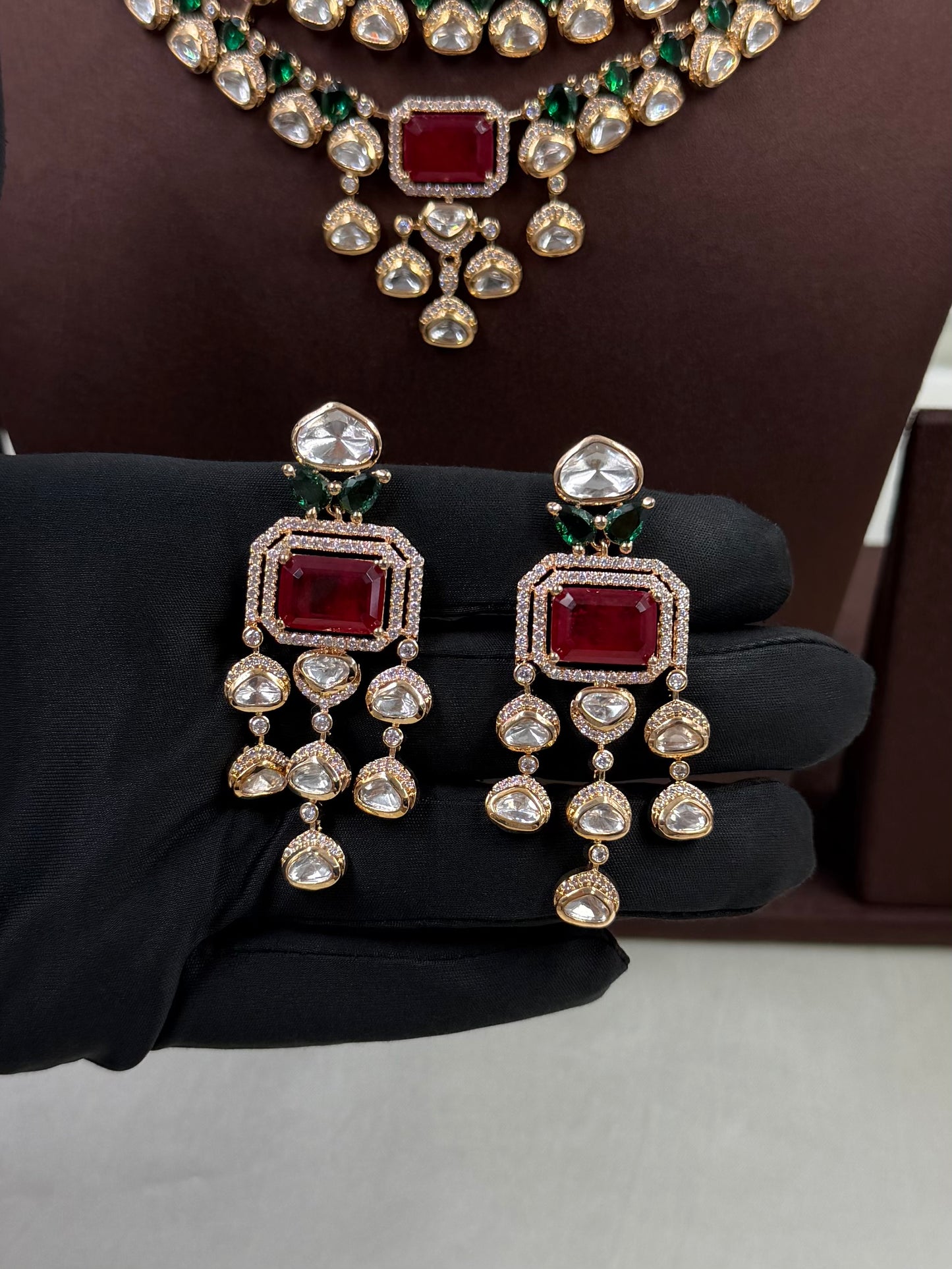 Ganga Moissanite Necklace Set