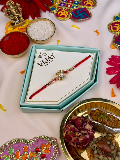 Snowflake Crystal Spinner Rakhi