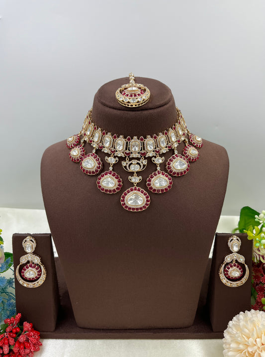 Apeksha Moissanite Kundan Necklace