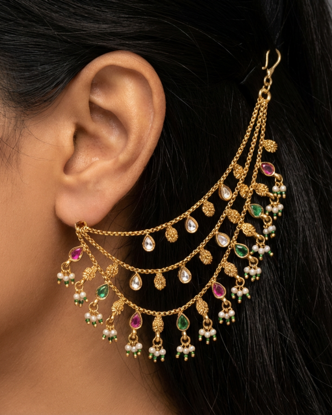 Saanvi Heritage Ear Chain