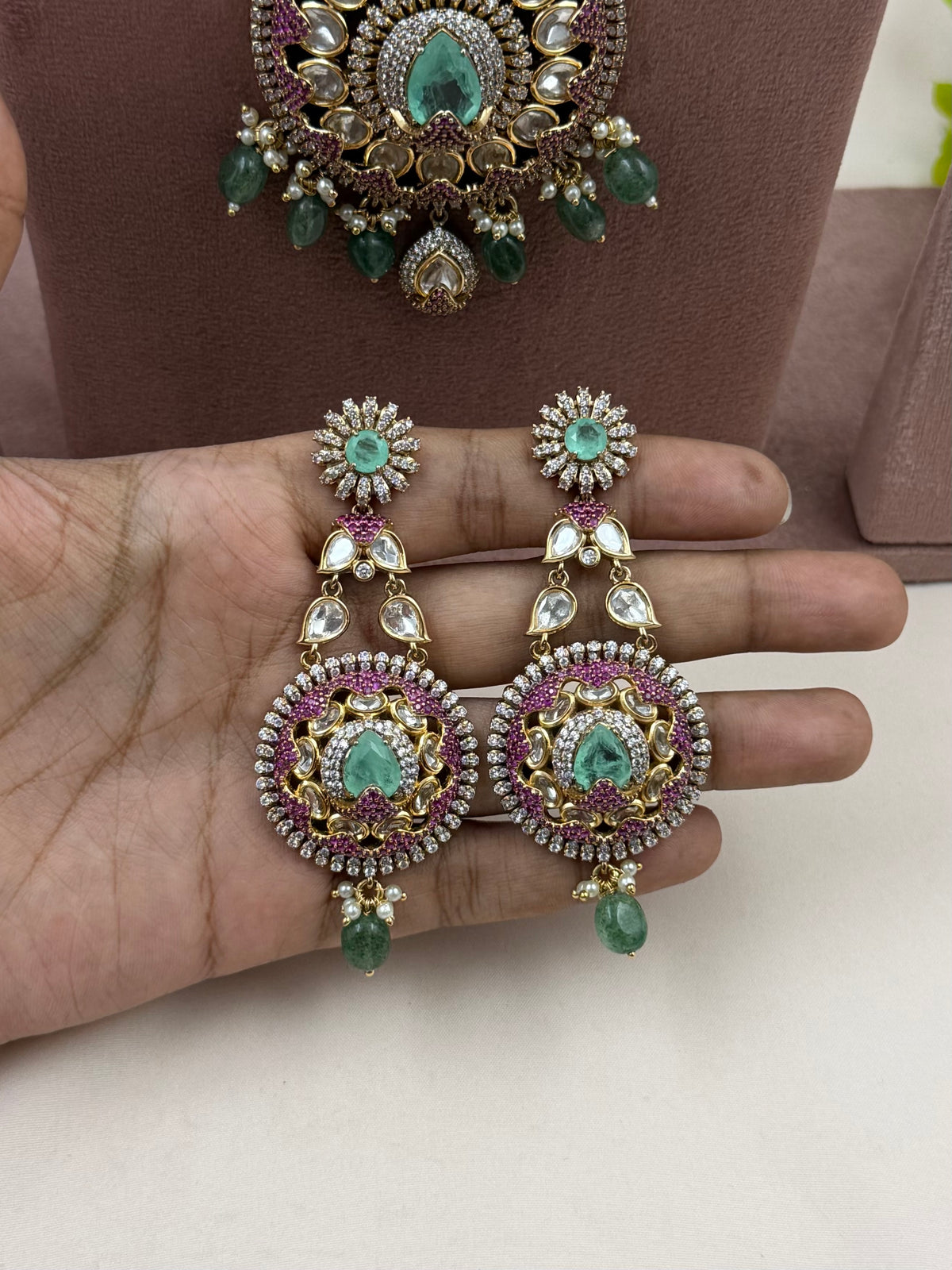 Anuradha Jaipuri Long Necklace Set