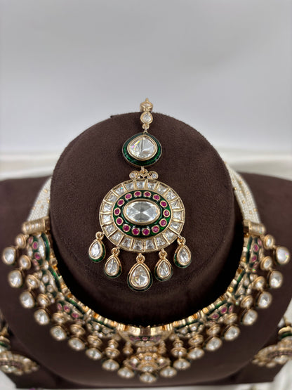 Naayab Vilasa Choker Moissanite Kundan Necklace.