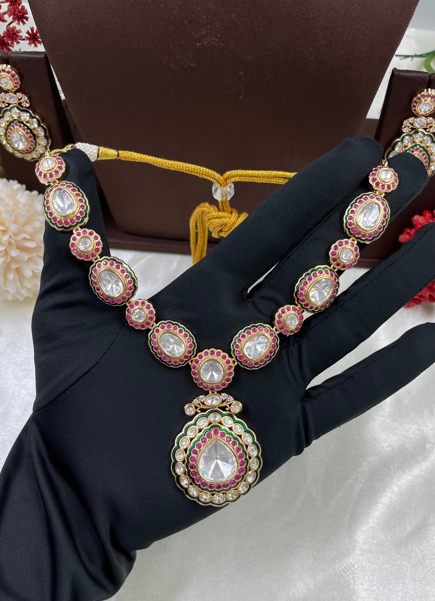 Inaya Moissanite Kundan Necklace