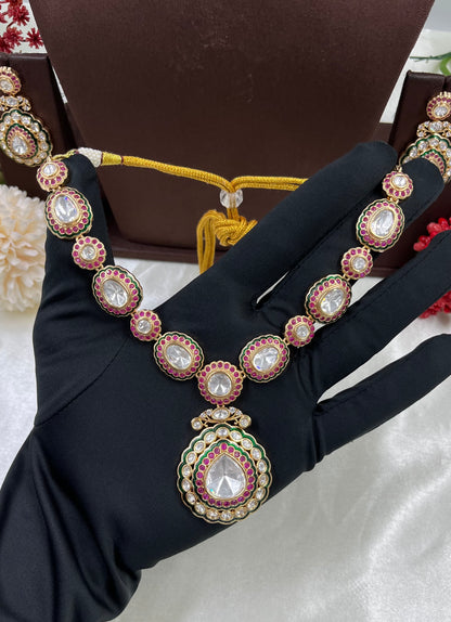 Inaya Moissanite Kundan Necklace