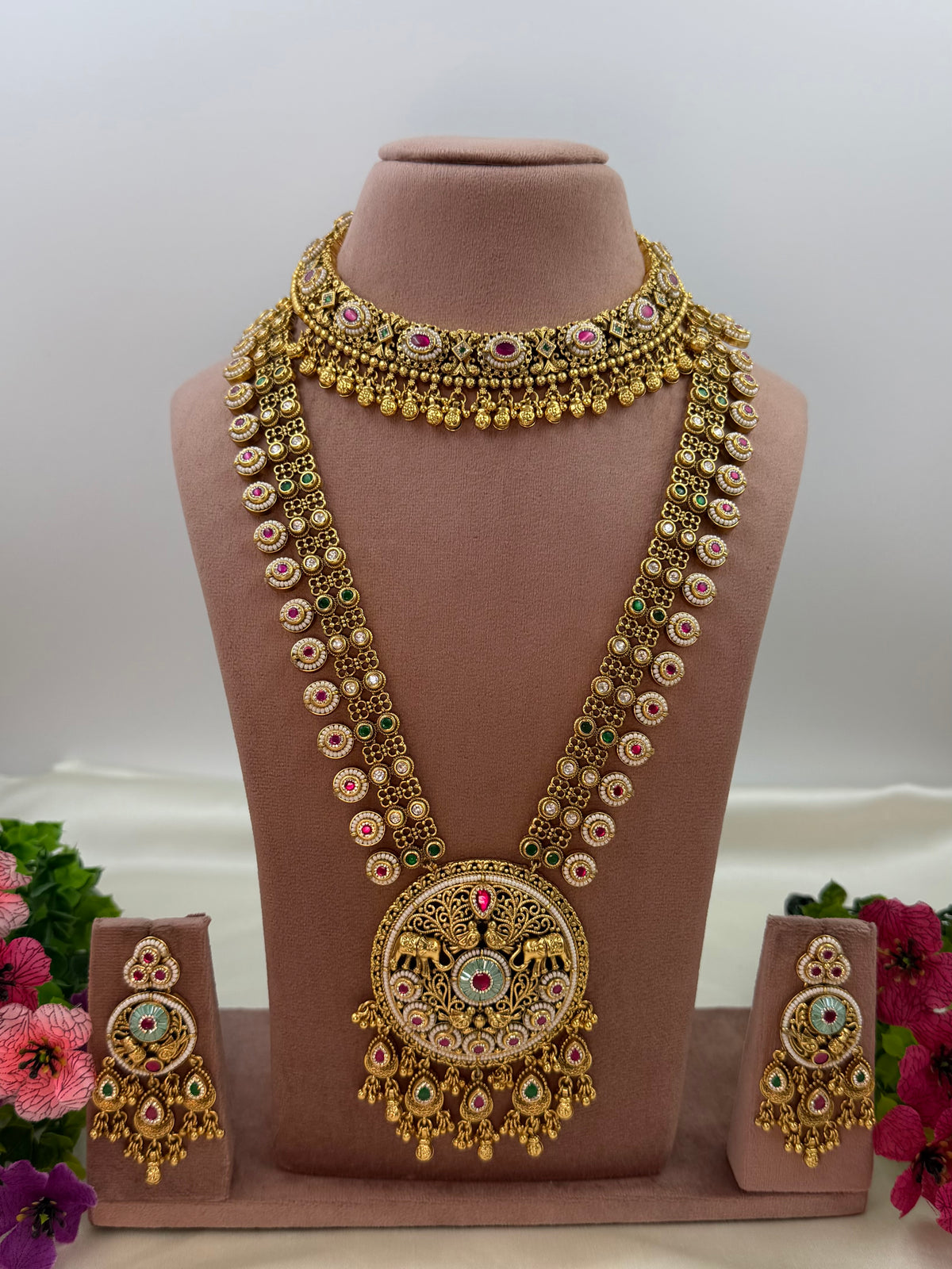 Pranali Heritage Chorski Combo Necklace Set