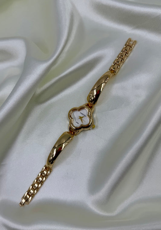 Meera Gold Stainless Steel Watch (Adjustable)