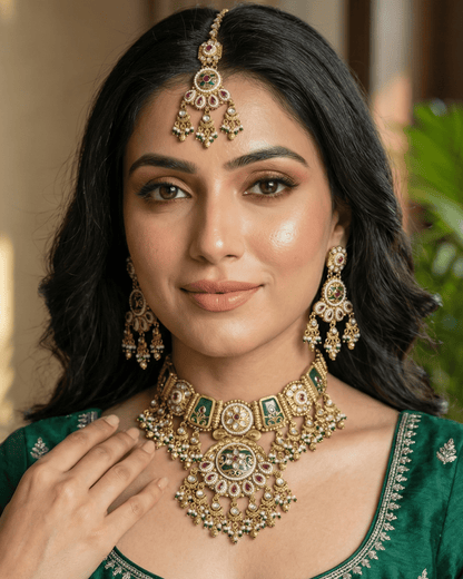 Reena Heritage Antique Gold Necklace