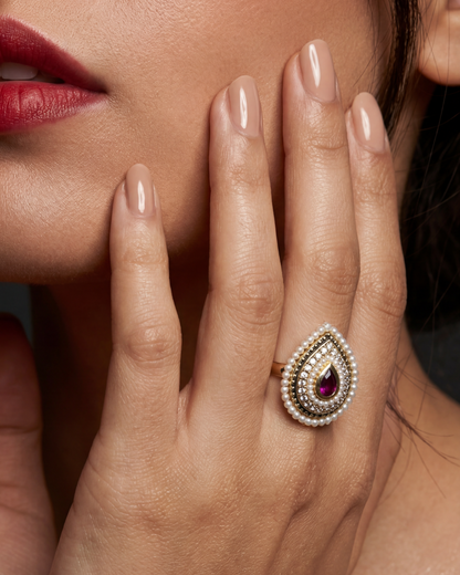 Niami Premium Moissanite Kundan Fingering