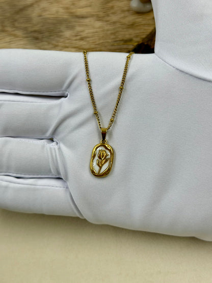 Flower Design Gold Chain