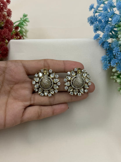 Alina Victorian Moissanite Peacock Earring