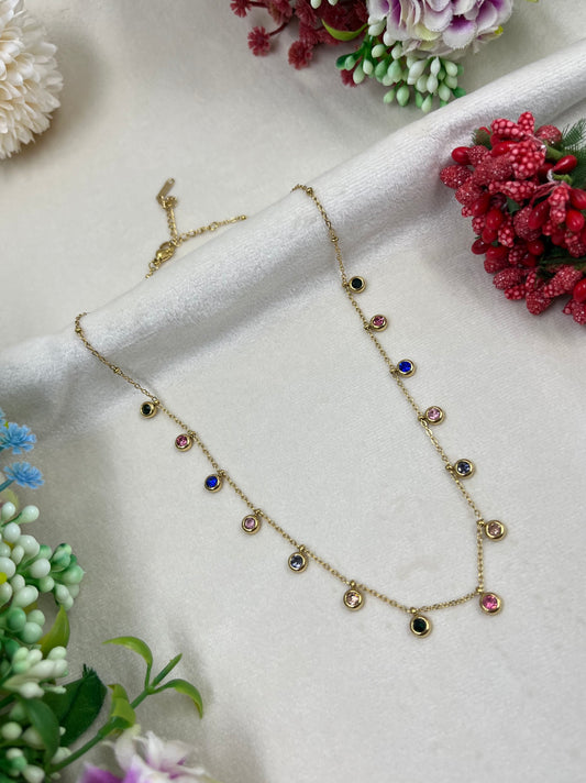 Multi Dot Diamond Necklace