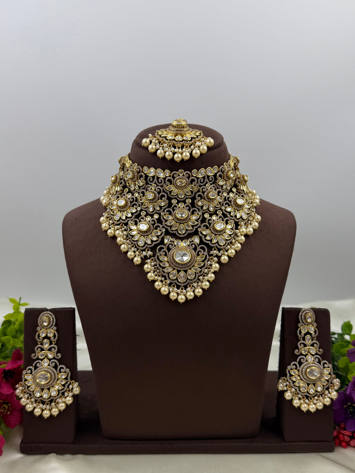 Chandrika Rajasthani Royal Pearl Choker Set