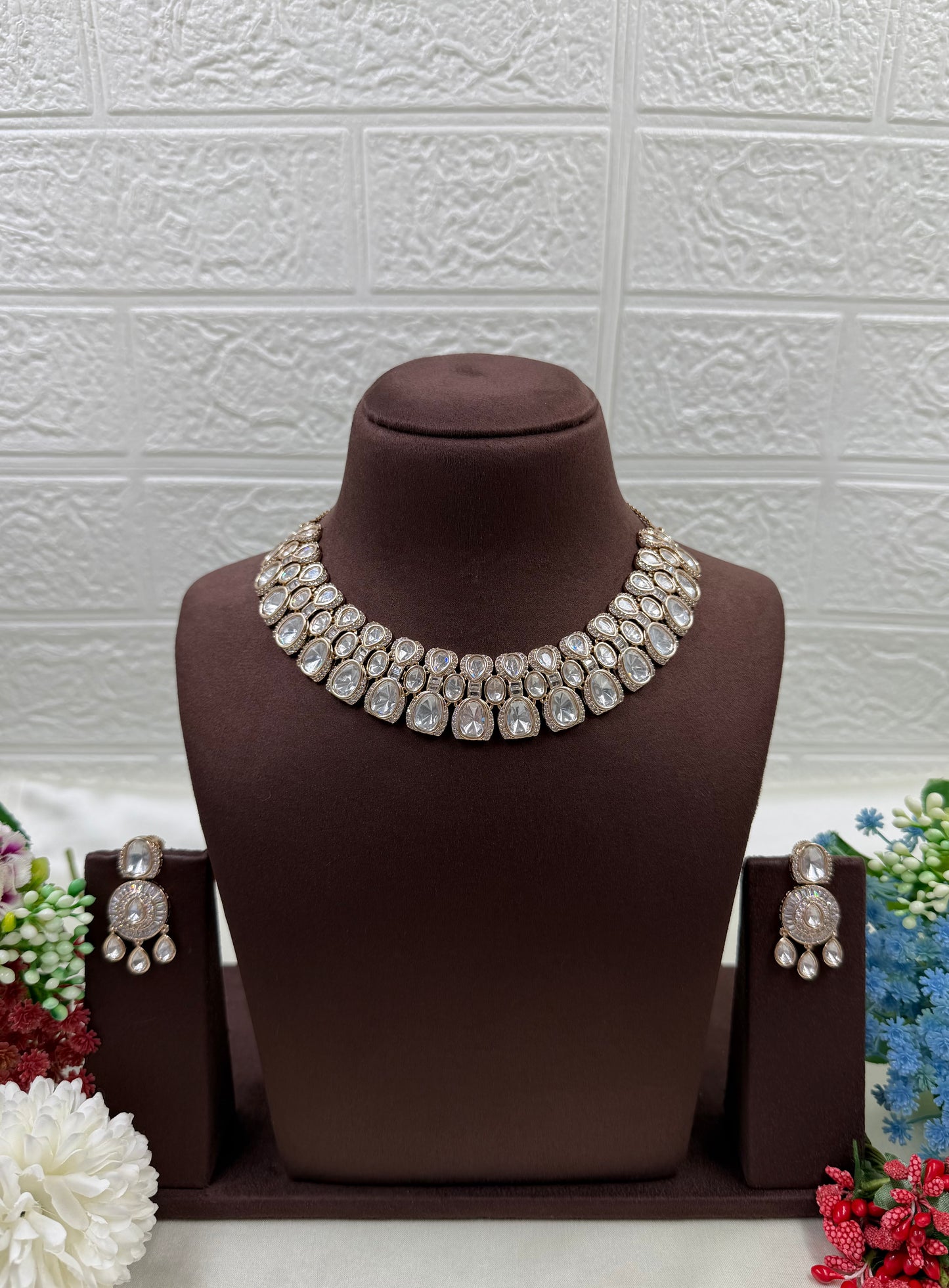 Tanu Moissanite Premium Necklace Set
