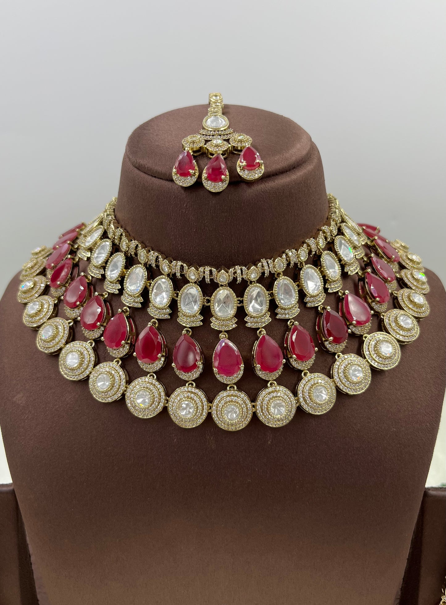 Avantika Moissanite Victorian Semi Bridal Set