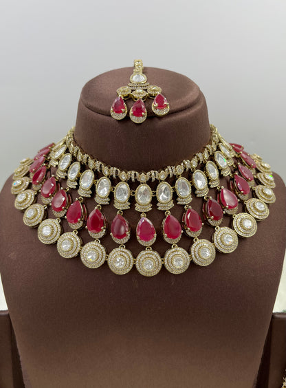 Avantika Moissanite Victorian Semi Bridal Set