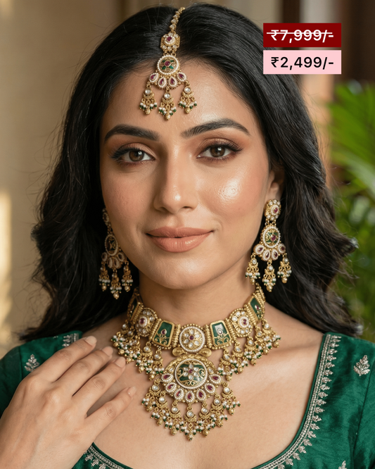 Reena Heritage Antique Gold Necklace
