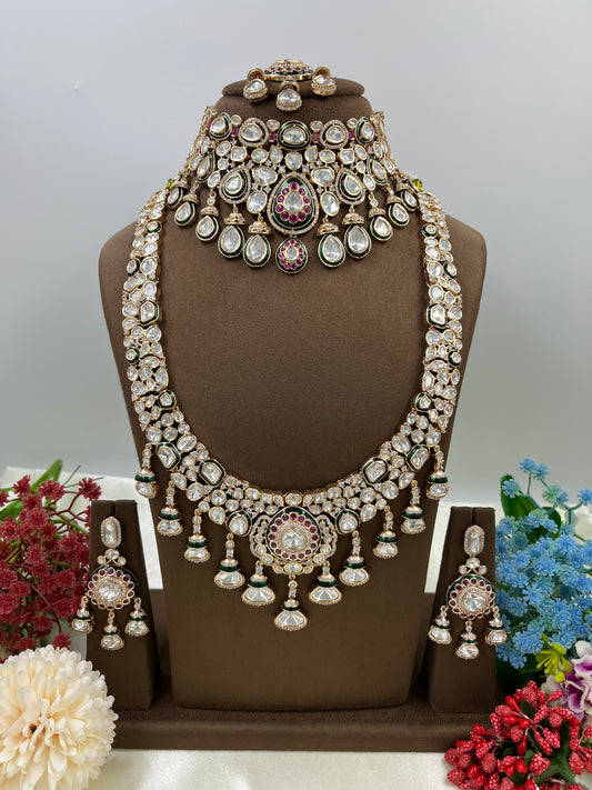 Nasreen Combo Moissanite Kundan Necklace