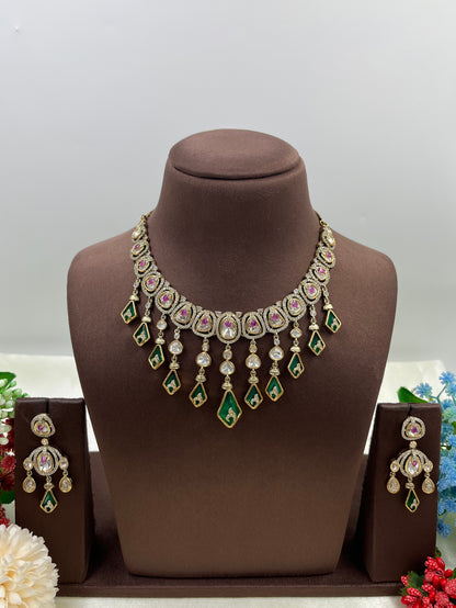 Vani  Moissanite Victorian Necklace