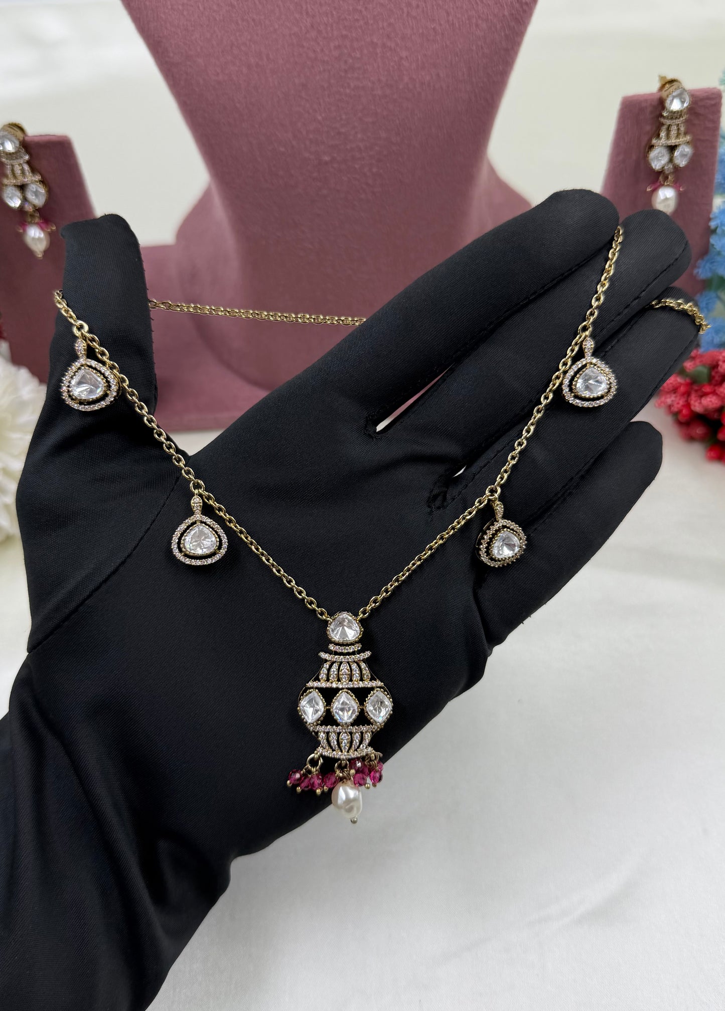 Kaira Victorian Chain Pendant Necklace
