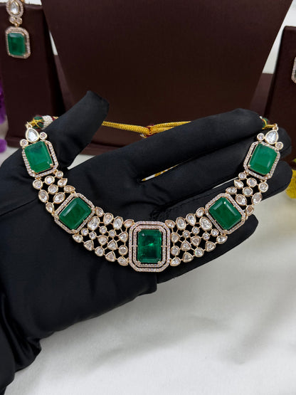 Disha Moissanite Premium Necklace