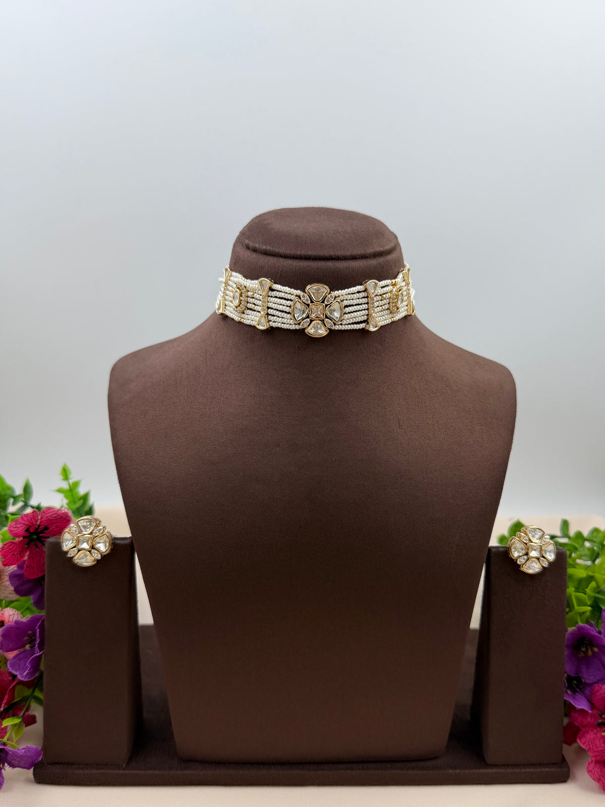 Paakhi Moissanite Choker Necklace Set